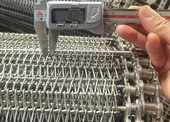 Spiral Heat Resistant 304 Wire Mesh Conveyor Belt For Oven Baking Industries