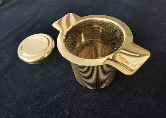 Food Grade Mirror Polishing Metal Loose Tea Infuser Double Handles