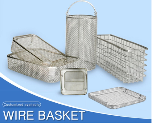 Non Rust Stainless Steel Metal Wire Mesh Basket For Filter  environmental protection