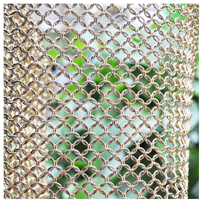 12m Decorative Metal Mesh Building Aluminum Wire Mesh For Wall Decoration