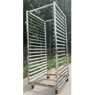 Silver / Black Bakery Stainless Steel Rack Trolley Load Capacity Customizable