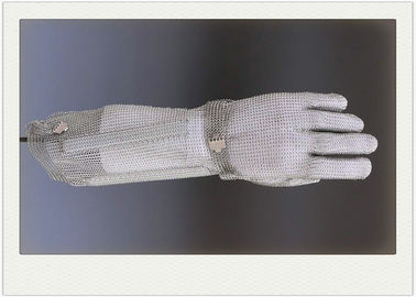 316L Plus Long Section Stainless Steel Mesh Safety Gloves With Nylon Belt For Slaughter