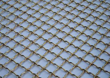 Brass Crimped Wire Mesh Used For Interior Decoration Protection
