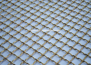 Customized Woven Decorative Wire Mesh Screen Brass Crimped Free Sample