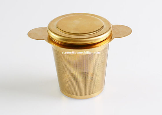100x65mm Gold Stainless Tea Infuser For Loose Leaf Tea