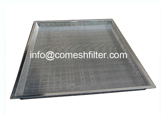 Oven Baking Perforated 3mm Holes Wire Mesh Tray With Trolley