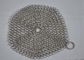 Polished 304 Wire Stainless Steel Chainmail Scrubber For Pie Pan Round Shape