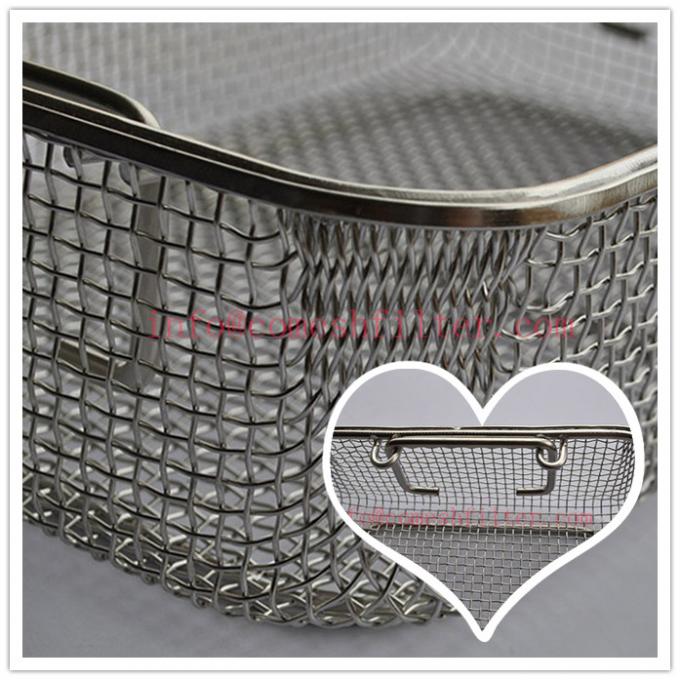Medical Sterilization Wire Mesh Tray For Surgical Instruments 316l SS Grade