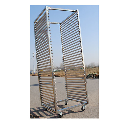 Anticorrosion 201 Stainless Steel Tray Rack Trolley Rubber / Pu / Nylon Wheels