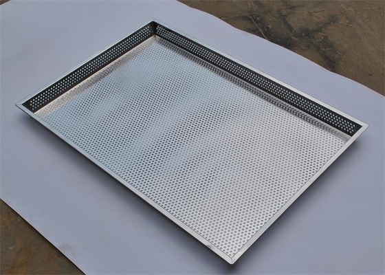 Food Grade 316 Stainless Steel Baking Tray / Perforated Baking Pan
