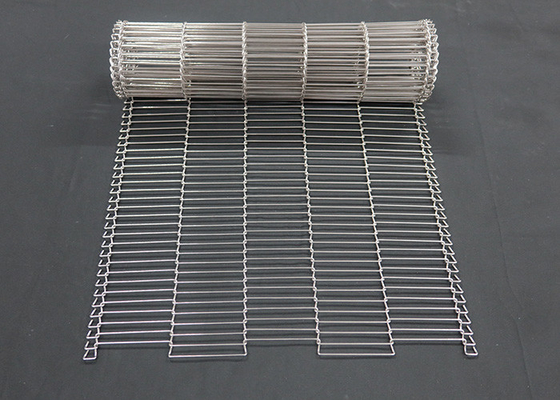 1mm Food Chocolate Enrober Wire Mesh Conveyor Belt Stainless Steel Flat Flex
