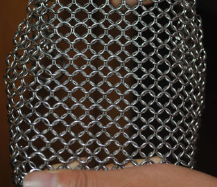 304 Stainless Steel Chainmail Scrubber Kitchen Cast Iron Hardware Cleaner 7 * 7 inch
