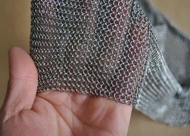 3.81mm Ring Dia 304L Stainless Steel Chainmail Scrubber Welded Length Customized