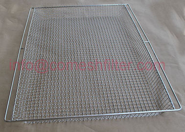 Food Grade Metal Wire Mesh Tray For Drying Ss Perforated Container