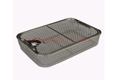 Medical Sterilization Wire Mesh Tray For Surgical Instruments 316l SS Grade