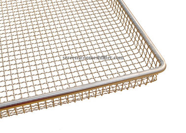 Polished Stackable Woven Wire Mesh Tray For Fruits And Vegetables Drying