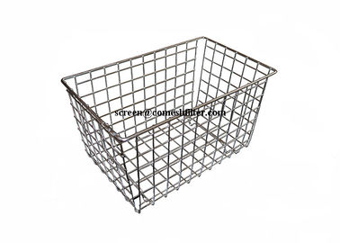 Polishing Food Grade Welded Metal Wire Basket With Legs For Drying