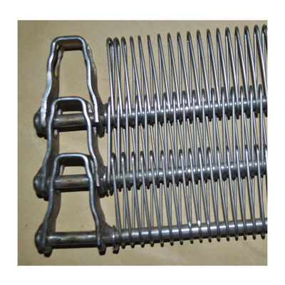 Food Grade Metal Stainless Steel Spiral Wire Conveyor Mesh Belt with chain for oven furnace quench 310s SS dehydrator