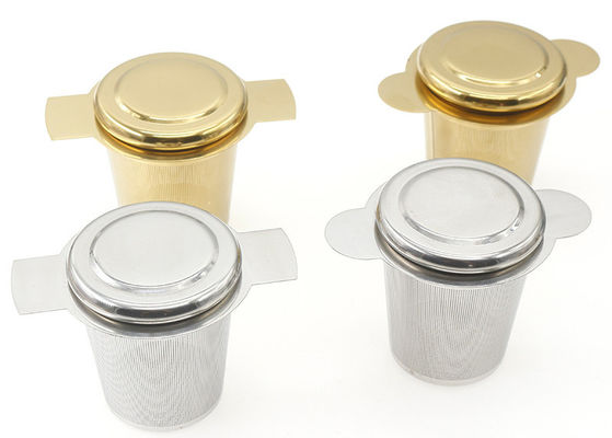 Hygienic 304 Stainless Steel Mesh Tea Infuser With Lid And Handles