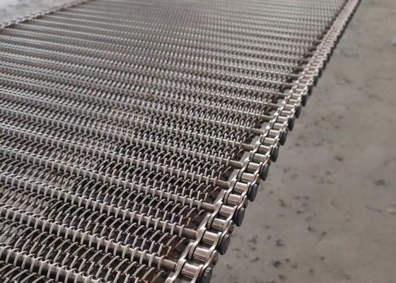 Chain Link Spiral Freezer / Drying 310 Stainless Steel Wire Mesh Conveyor Belt