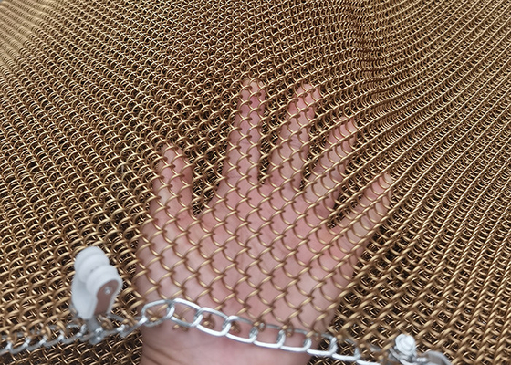 Good price 1.5mm Metal Mesh Drapes For Fireplace Room Dividers online