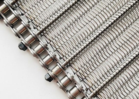 Good price Chain Link 1mm Ss Wire Mesh Conveyor Belt For Oven Baking Bakery online
