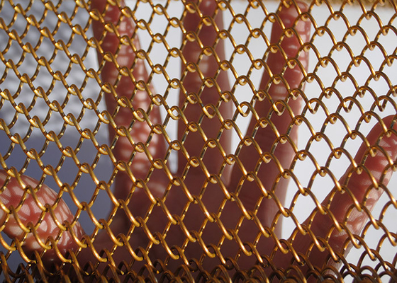 Good price Gold Color Facade Decorative Metal Coil Drapery Spiral Weave Curtain online