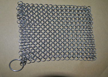 Good price SGS Stainless Steel Chainmail Scrubber , 30 Ringer Cast Iron Cleaner For Kichen Pan Cleaning online