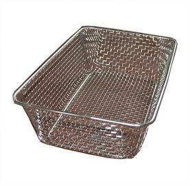 Good price Food grade Woven Wire Metal Wire Basket , Stainless Steel Wire Mesh Baskets online