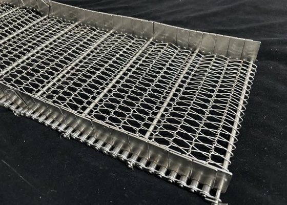 Good price Food Stainless Steel Wire Mesh Spiral Chain Conveyor Belt Customized With Baffle online