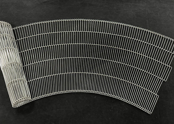 Good price 304 316L Stainless Steel Curve Mesh Belt Ladder Conveyor Belt online