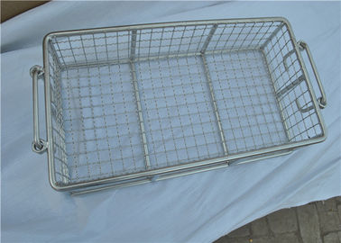 Good price Stainless Steel Metal Wire Basket With Handle For Put Storage online