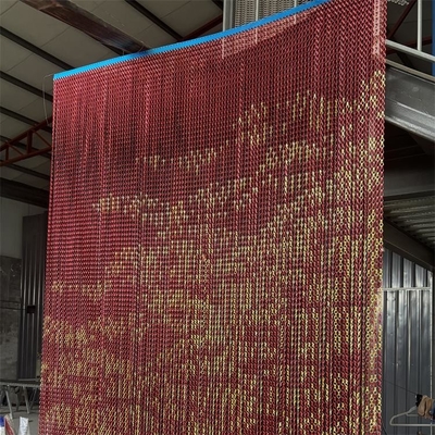 Good price Different Color Decorative Mesh Curtain Fly Screen Door Double Hook Aluminum Chain Link Mesh Curtain online