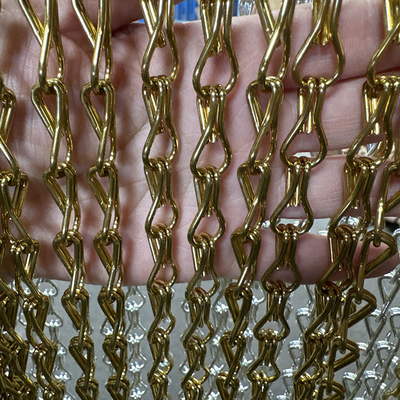 Good price Custom Size Decorative Golden Aluminum Metal Mesh Shower Ceiling Wall Room Curtain online