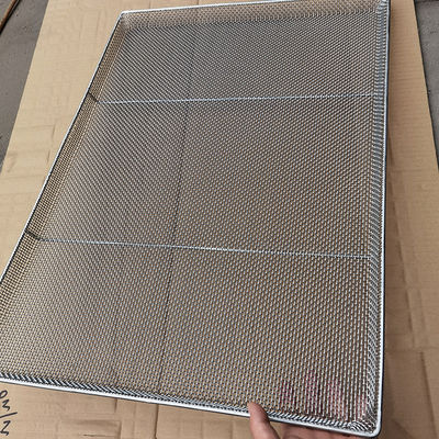 Good price Durable 660 Mm X 450 Mm Stainless Steel 304 Wire Mesh Tray For Baking Drying Cooling Food Indutries online