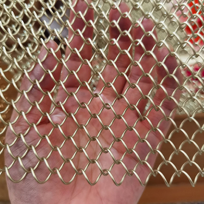 Good price High Quality Aluminum / Stainless Steel Decorative Metal Coil Drapery Mesh for Weddings Waterfall Room Divider online