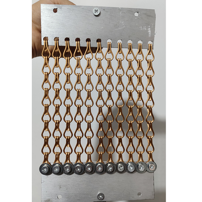 Good price Gold  Anodized Chain Mail Decorative Metal Link Mesh Curtain Aluminium Alloy Coil Drapery online