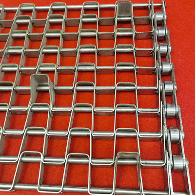 Good price Heavy Duty Stainless Steel 316 Honeycomb Mesh Conveyor Belt with Baffle online