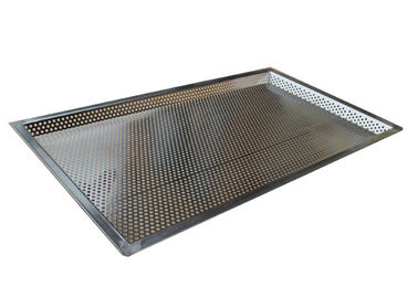 Good price 600*400mm 5mm Hole Stainless Steel Perforated Baking Tray For Bread / Biscuit online