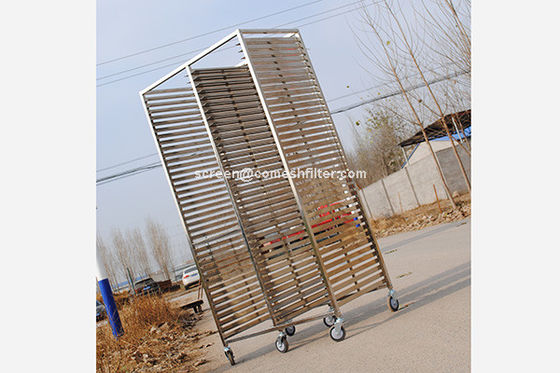 Good price Ss201 304 1.5mm Tray Rack Trolley With Casters online
