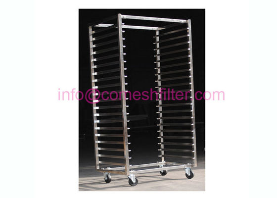 Good price Wheels Drying Mesh Trays Fda Stainless Steel Rack Trolley online