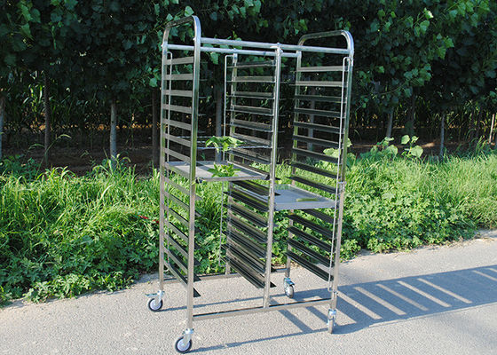 Good price SGS 1.2mm Stainless Steel Tray Rack Trolley With Heat Resisting Wheels online