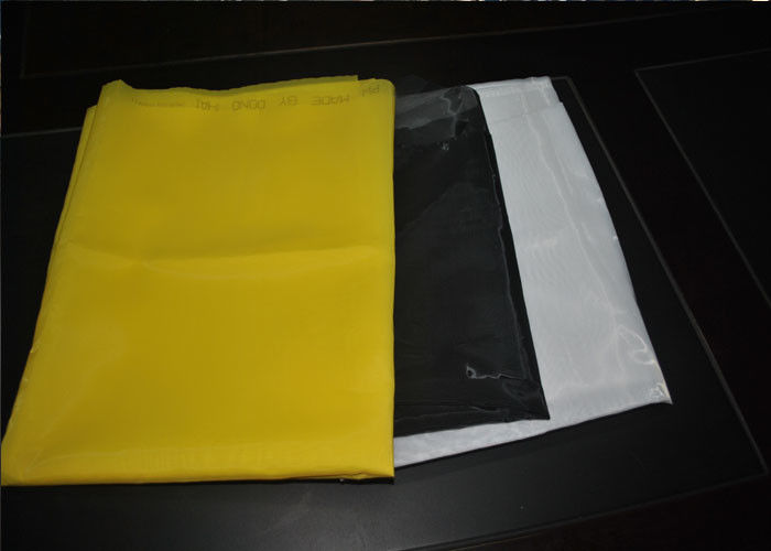 High Tensile Polyester 120 Mesh Screen With Acid Resistant , Yellow Color