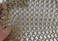 Gold Color Metal Stainless Steel Ring Mesh Fabric Chainmail Curtain 304ss