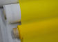 White / Yellow Custom Screen Printing Polyester Fabric 55 Thread No Surface Treatment