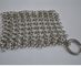 Round Stainless Steel Ring Mesh / Chainmail Scrubber For Cleaning Kitchenware