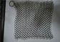 Square Stainless Steel Chainmail Scrubber With Non-toxic , Cast Iron Cleaner