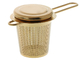 Gold Stainless Steel 304 Extra Fine Mesh Tea Infuser With Long Handles