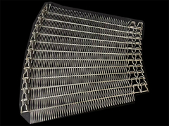 Metal Stainless Steel Chain Link Balance Spiral Wire Food Conveyor Mesh Belt for Cooling Furnace Ove