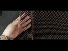 Decorative Flexible Gold Aluminum Coiled Wire Fabric Hanging Metal Chain Link Mesh Ceiling Curtain F